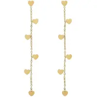 Timi Of Sweden Solana Heart Chain Stud Earrings Stainless Steel
