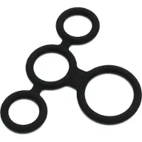 Rimba - Let´s Play Quatro penisrenkaat, neljä kokoa, joustavat, kestävät, silikoniset, musta