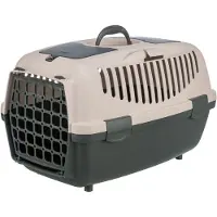 Trixie Transportbox Capri XS: 55x37x34cm, tummanharmaa/beige kissalle