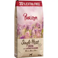 Purizon 14,4kg Single Meat ankka & laventelinkukka koiranruoka