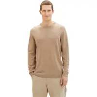 Tom Tailor Basic Crewneck Knit - Brown - XL