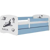 Kocot Kids Lastensänky ilman patjaa ja laatikkoa BabyDreams Blue nasa, 140x70cm, sininen
