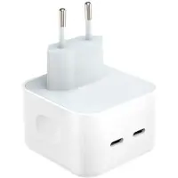ILike CH1 35W Kaksoisporttinen USB-C Nopea Laturi kaikille Apple-laitteille (Analog A2676 MNWP3ZM/A) Valkoinen (OEM)