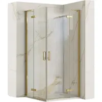 REA Hugo Double suihkukaappi 80x80 harjattua kultaa