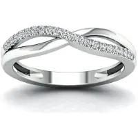 Lykken Elegance crossover valkokulta timanttisormus 0,10 ct 180