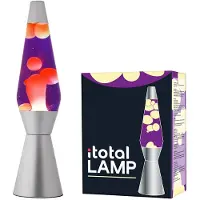 Itotal - Lava Lamp - Purple Liquid and Yellow Wax - 36 cm (1270401)