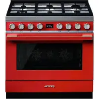 Smeg CPF9GPR Portofino kaasuliesi, punainen
