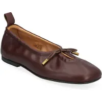 ALOHAS Rosalind Red Leather Ballet Flats - Brown - 40
