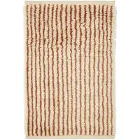 Ferm Living Kami matto Off white-red brown, 80x120 cm