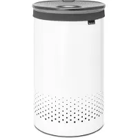 Brabantia -pyykkikori 60 l, muovikannella, valkoinen