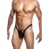 MOB Eroticwear Y Buns Thong Black - S