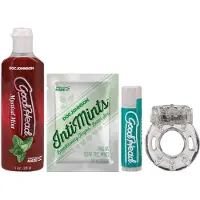 Doc Johnson Oralinio sekso rinkinys GoodHead Suck It Kit Mint, minttu, 4 osaa.