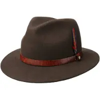 Stetson Manton Traveller Wool Felt Hat Brown Hatut 55/S