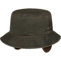 Stetson Bucket Hat with Earflaps Cotton/Polyester Brown Hatut 59/L
