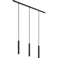 QAZQA Moderni kiskojärjestelmä 3 mustalla riippuvalaisimella 1-vaiheinen - Slimline Keno