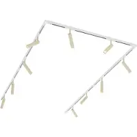 QAZQA Moderni kiskojärjestelmä 10 kohdevalolla, beige ja valkoinen, 1-vaiheinen - Slimline Uzzy