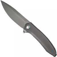 We Knife Acuminal, Titanium, Gray Hand Rubbed