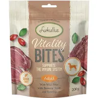 Lukullus 3x200g Vitality Bites Immuunijärjestelmän tukeminen villisika viljaton koiranherkut
