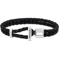 Thomas Sabo Rebel At Heart Double musta nahkarannekoru A2148-682-11-L21