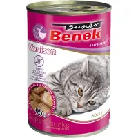 Benek 10x415g Super viljattomat palat peura kastikkeessa märkäruoka kissa