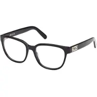 GCDS GD5034 53/17/140 Kiiltävä musta etuosa asetaatti UNISEX GD5034