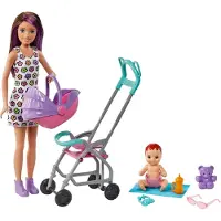 Barbie Skipper Lastenhoitaja Nukke Lastenvaunujen Kanssa