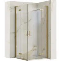 REA Hugo Double suihkukaappi 80x90 harjattua kultaa