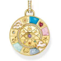 Thomas Sabo Glam & Soul Cosmic Amulet wheel of fortune gold-plated riipus PE962-471-7