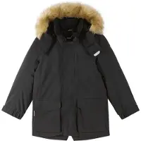 Reima Ajaton Reimatec Talvi Takki Black Black-122 cm Musta 122 cm Pojat, Tytöt