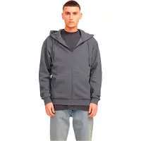 Jack & Jones Jjebradley Sweat Zip Hood Noos - Grey - XXL