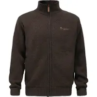 Pinewood Hurricane Full Zip Sweater (Color: D.Brown Mel, Size: Small)
