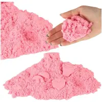 Pricenet Kineettinen hiekka 1kg vaaleanpunaisessa pussissa