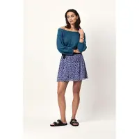Dante6 D6Lucky Star Mini Print Skirt - Blue - XS
