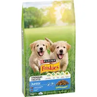 Friskies 2x7kg Junior kana & kasvikset Purina koiran kuivaruoka