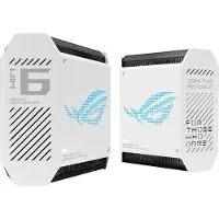 Asus ROG Rapture GT6 -mesh WiFi -järjestelmä, Wi-Fi 6, AX10000, Tri-band, 2 kpl, valkoinen