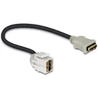 DeLOCK – Keystone Module HDMI female 250° > HDMI female with cable white (86328)