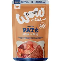 WOW Cat 24x125g Adult kana & lohi kissan märkäruoka