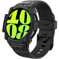 Spigen Rugged Armor Pro, Nauha, SmartWatch, Lajittelu, Samsung, Galaxy Watch 7 (44mm), Termoplastisk polyurethan (TPU)