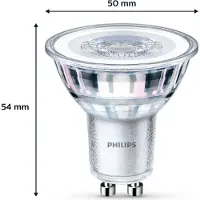 Philips LED-lamppu LED-klassikko 3,5 W / 827 (35 W) kolmen pakkaus GU10