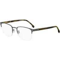 HUGO BOSS BOSS 1729/G 55/21/150 Matte ruostumaton musta Metallikehykset MIEHILLE BOSS 1729/G