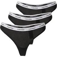 Calvin Klein Thong 3Pk - Black - XXL