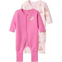 Name it Nbfnightsuit 2P Zip Ff Rose Deer Noos - Pink - 98