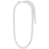 Pilgrim Charm Curb Necklace Silver-Plated - Silver - ONE SIZE