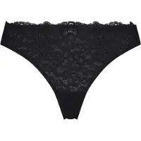 Hunkemoller Marine Thong - Black - L
