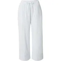 Lindex Cropped Pyjama Trousers In Seersucker - Blue - XS