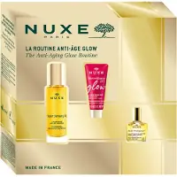 Nuxe Anti-aging glow rutiinisarja : Superseerumi [10] Vegaaninen ikääntymistä estävä päivä- ja yöseerumi kasvoille ja kaulalle 30 ml + Merveillance Lum