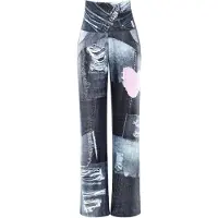 Winshape Urheiluhousut 'CUL101C' harmaa / harmaa denim / roosa / valkoinen