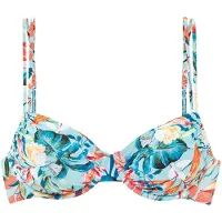 Venice beach Bikinitoppi 'Wire-Top Caru ' beige / vaaleansininen / oranssi