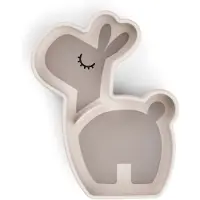 Done by Deer Silikone Stick&Stay Snacktallerken Lalee Sand - Beige - 18X 13.5X 3.5CM