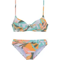 Sunseeker Bikini ecru / turkoosi / kuusi / tummanoranssi